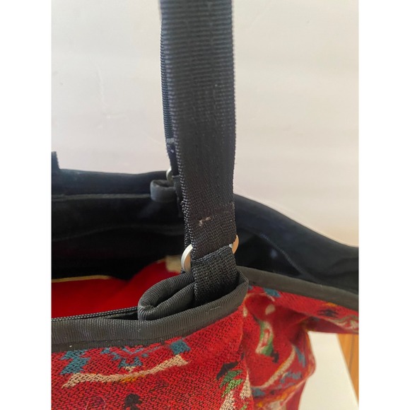 Pendleton Tote Bag Red Southwest Geometric Pattern Canvas Aztec wool boho - Picture 6 of 8